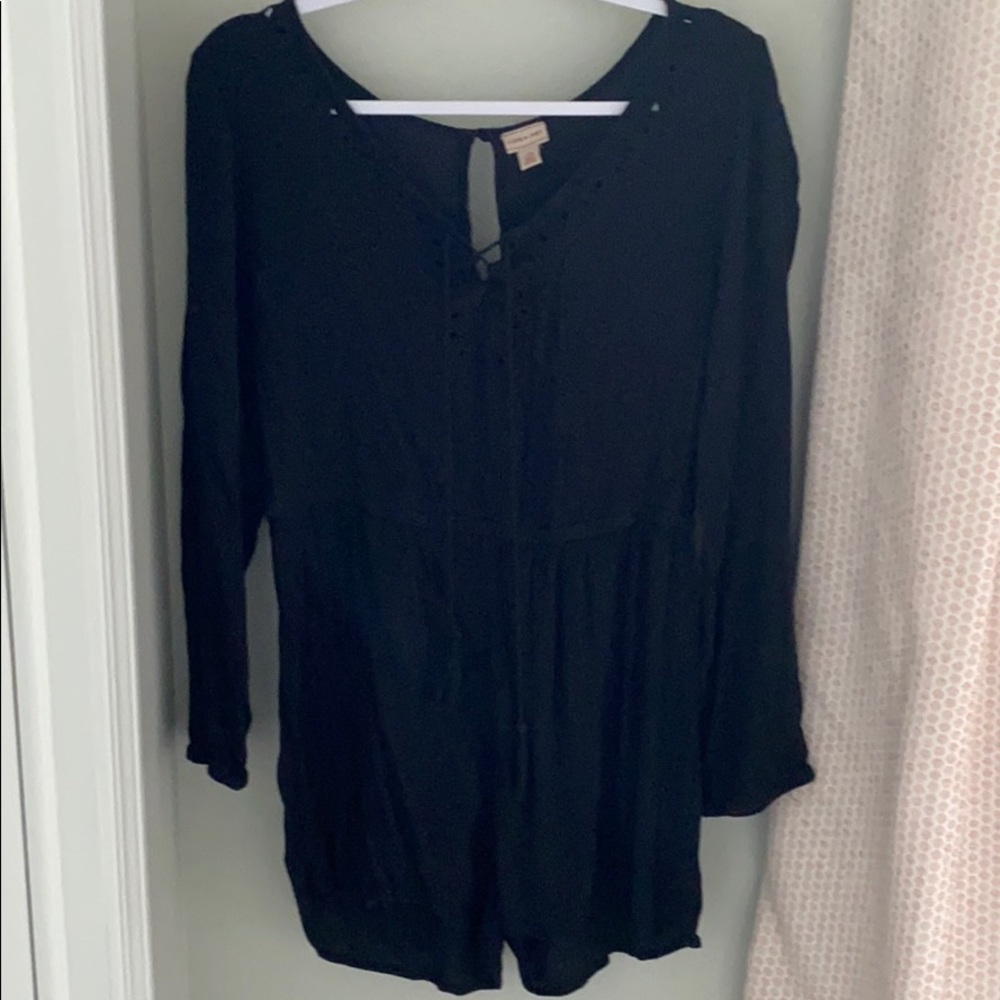 Aeropostale Eyelet Cutout Romper